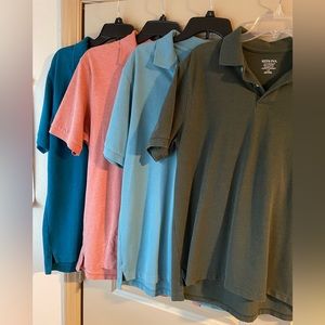 Merona Short Sleeve Polo Collared Shirts Men’s Large - 4 Shirt Bundle